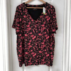 Penningtons - Penn Essentials - Printed Floral Slinky Tee 2X
